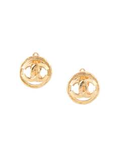 Chanel Pre-Owned серьги-клипсы 1994-го года с логотипом CC