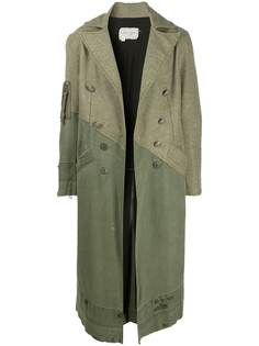 Greg Lauren двубортное пальто длины миди