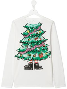 Stella McCartney Kids футболка с принтом Christmas Tree