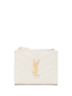 Saint Laurent кошелек YSL с декоративной строчкой