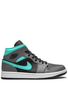Jordan кроссовки Air Jordan 1 Mid Grey/Aqua