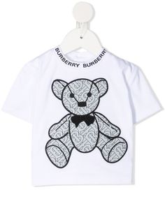Burberry Kids футболка с принтом и логотипом