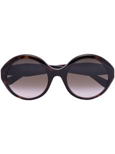 Gucci Eyewear солнцезащитные очки Havana в круглой оправе черепаховой расцветки