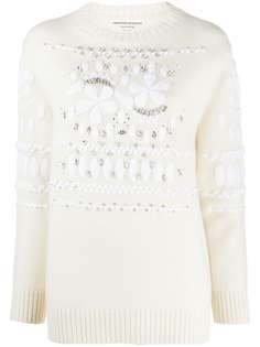 Ermanno Scervino джемпер с цветочной отделкой