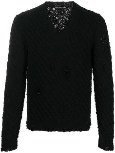 Dolce & Gabbana джемпер с круглым вырезом и прорезями