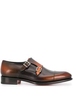 Santoni туфли монки с выцветшим эффектом