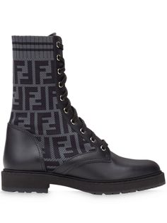 Fendi ботинки Rockoko с логотипом FF