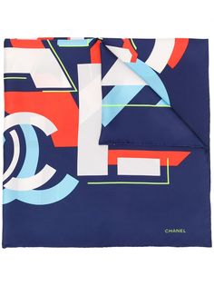 Chanel Pre-Owned платок с геометричным логотипом
