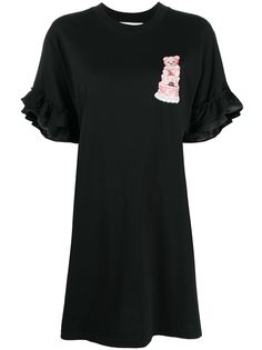 Moschino платье джерси с принтом