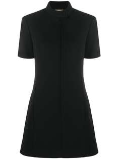 Saint Laurent платье-трапеция с высоким воротником