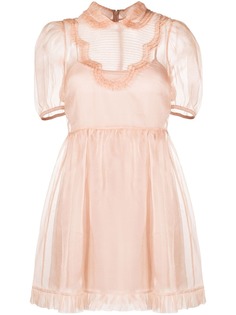 RedValentino расклешенное платье с оборками