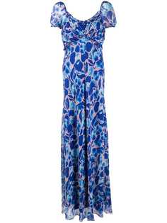 DVF Diane von Furstenberg длинное платье с цветочным принтом