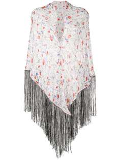 Missoni шаль с цветочным принтом и бахромой