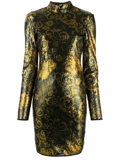 Versace Jeans Couture платье с цветочным узором и пайетками