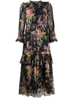 Needle & Thread платье со цветочным принтом
