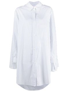 MM6 Maison Margiela платье-рубашка в полоску с кейпом
