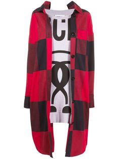 Moschino многослойное платье в клетку