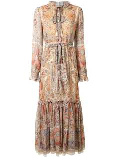 Etro платье миди с узором пейсли