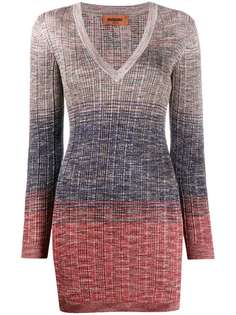 Missoni фактурное платье с эффектом омбре