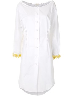 Delpozo платье-рубашка с декорированными манжетами