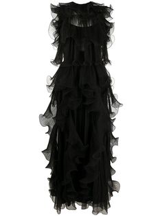 Alberta Ferretti платье с оборками