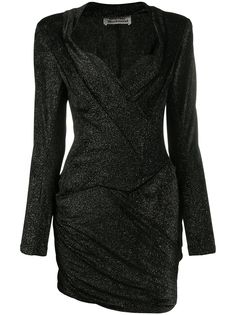 Vivienne Westwood Anglomania драпированное платье мини с эффектом металлик