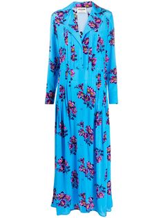 Zadig&Voltaire платье-рубашка макси с цветочным принтом