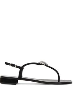 Giuseppe Zanotti шлепанцы с кристаллами