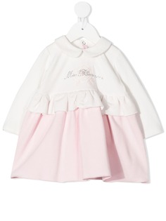 Miss Blumarine платье с оборками и вышитым логотипом
