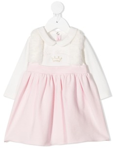Miss Blumarine двухцветное платье с воротником Питер Пэн
