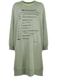 MM6 Maison Margiela платье-толстовка с принтом Explanation