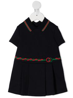 Gucci Kids платье поло с логотипом GG