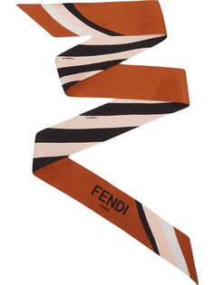 Fendi полосатый шарф Wrappy