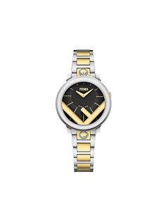 Fendi двухцветные наручные часы Run Away