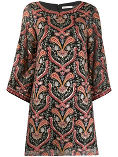 Alice+Olivia платье мини с рукавами три четверти