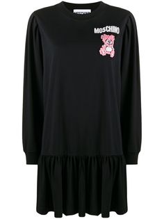 Moschino платье-мини с декором Teddy Bear