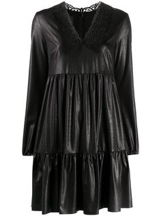 Pinko ярусное платье с кружевным воротником