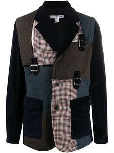 Comme Des Garçons Shirt вельветовый пиджак в технике пэчворк