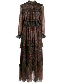Etro длинное платье с принтом