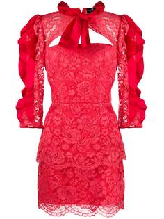 Elisabetta Franchi короткое кружевное платье