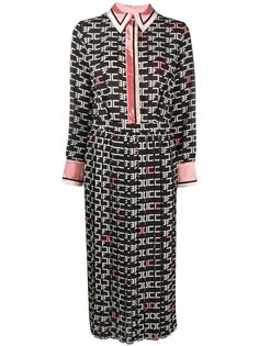 Elisabetta Franchi платье миди с логотипом