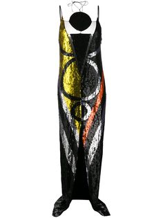 Balmain длинное платье с пайетками