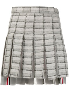 Thom Browne плиссированная юбка в клетку
