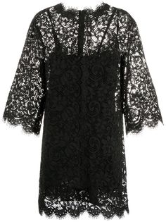 Dolce & Gabbana кружевное платье со складками