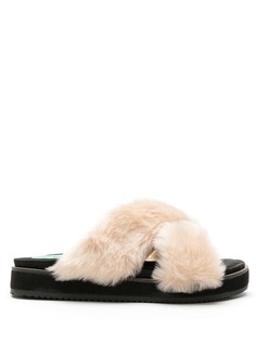 Blue Bird Shoes пушистые шлепанцы