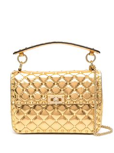 Valentino Garavani сумка через плечо Rockstud с эффектом металлик