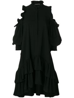 Alexander McQueen асимметричное платье с оборками