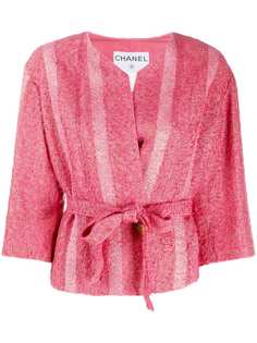 Chanel Pre-Owned двубортный жакет с поясом