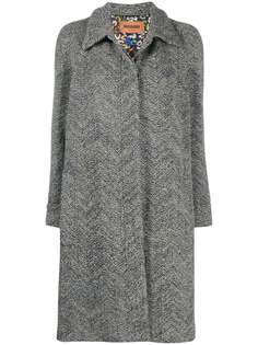 Missoni однобортное пальто с узором зигзаг