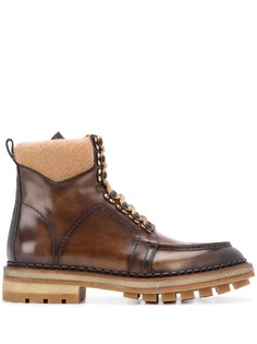 Santoni массивные ботинки на шнуровке